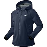 G Gradual Women's Fleece Lined Softshell Jacket Windproof Warm Light Waterproof Hooded Jacket for Women Winter/Fall/Spring