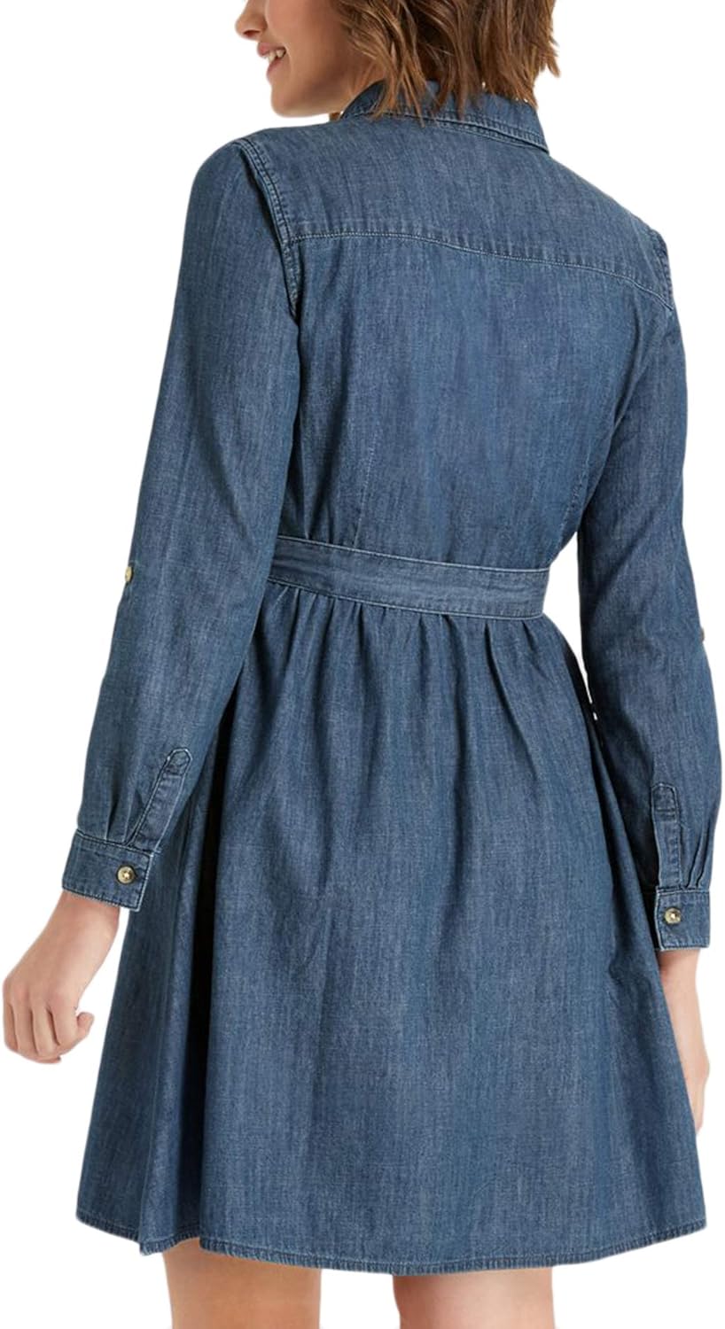 draper james chambray shirt dress