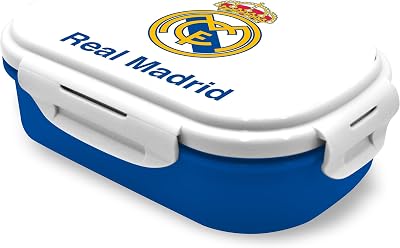 - Lancheira de Sandes com dois compartimentos e talheres incluídos - Ideal para piqueniques, escolas e excursões - Modelo Real Madrid