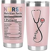 Nurse Gifts for Women - Gift For Nurses - Nurse Rn Lpn Practitioner Gift - Gifts for Retirement, Birthday, Graduation, Appreciation Nursing Student Ideas - Nutrition Facts 20Oz Cup Tumbler Mug