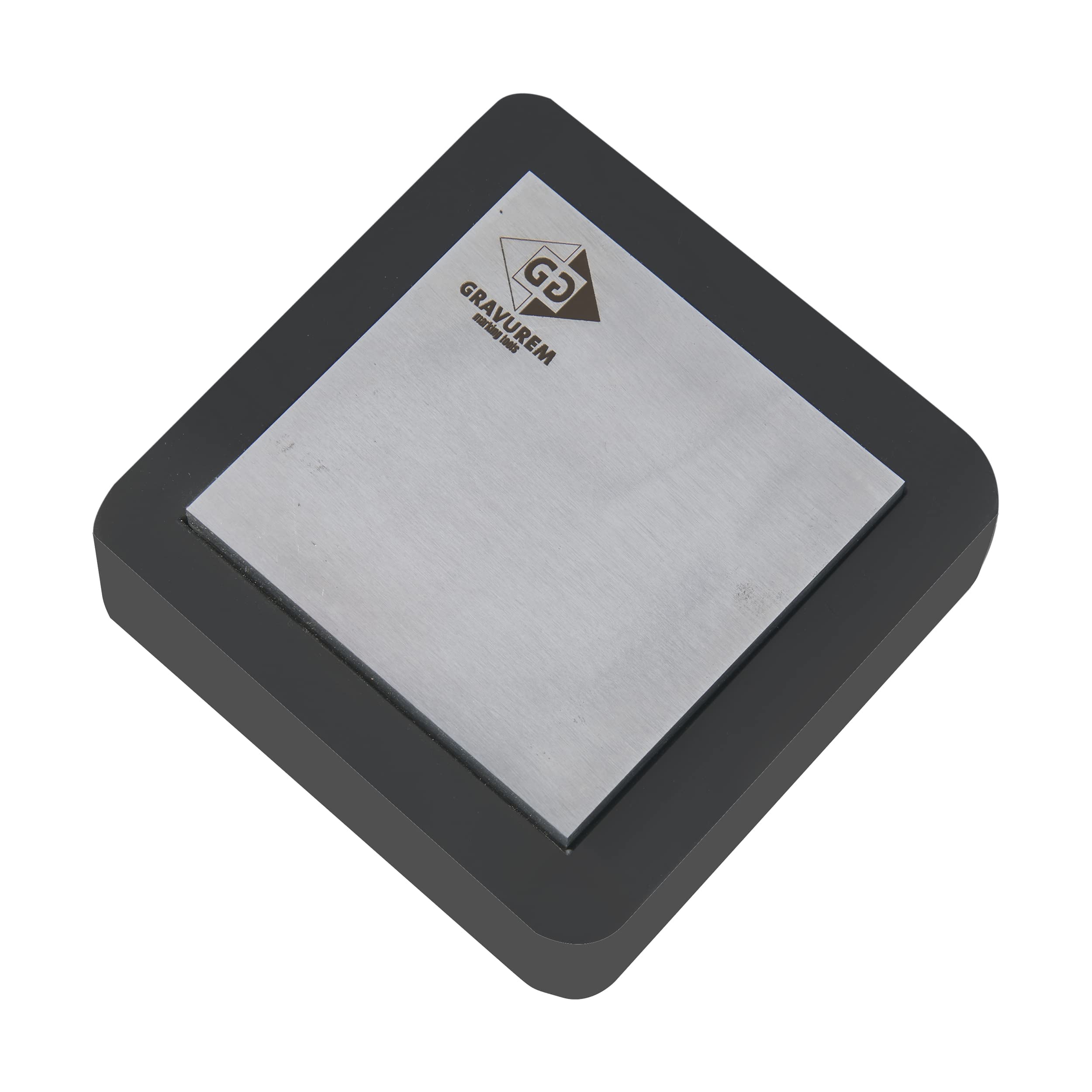 GRAVUREM Stamp anvil/stamp pad/steel block 10.3 x 10.3 x 3.1 cm