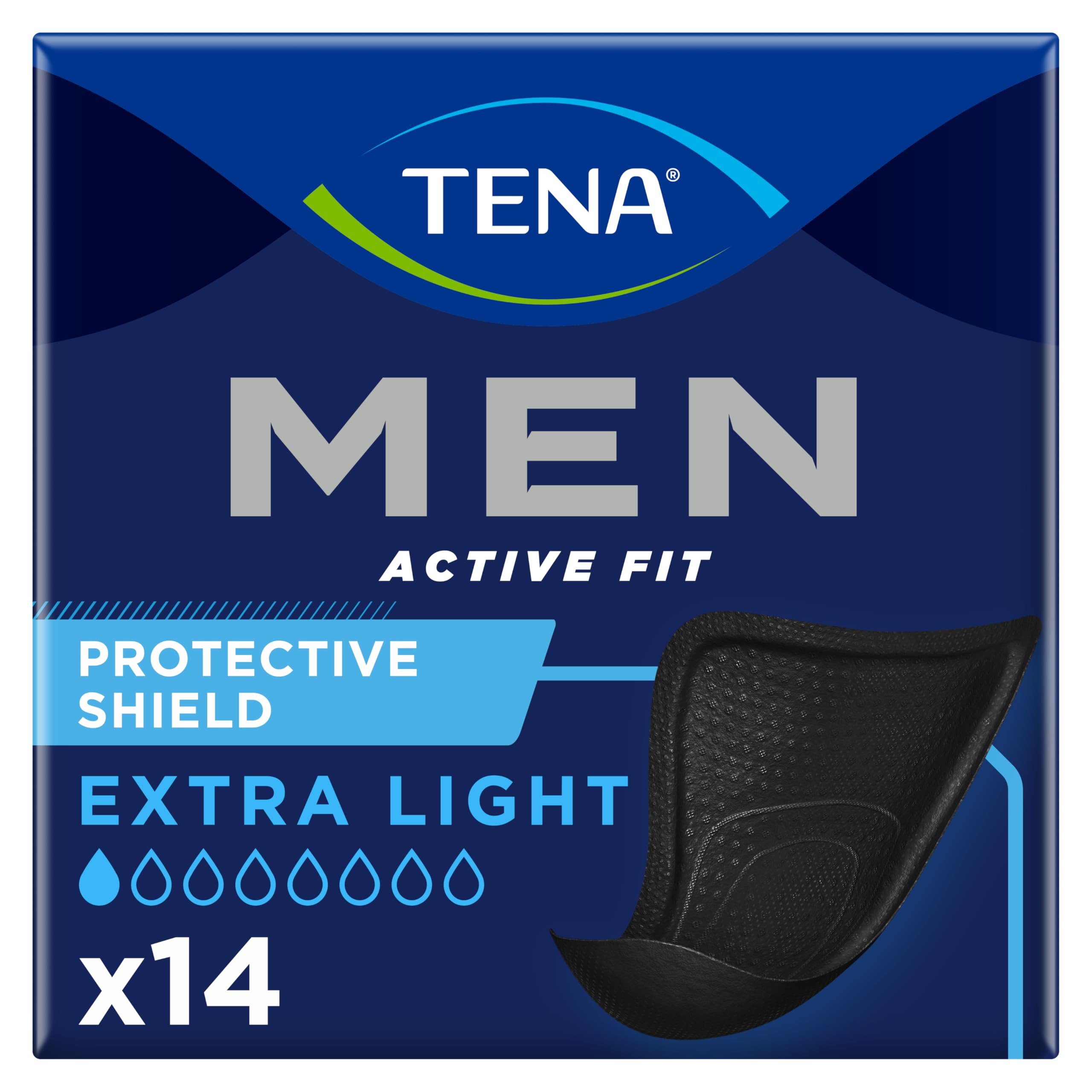 TENA Men Active Fit Absorbent Protector, Level 0, 1 Pack of 14 (14 Count)
