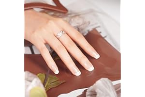 DANNI & TONI Semi Cured Gel Nail Strips Classic French (Crystal Frost) Sheer French Gel Nail Stickers with White Tips Glossy Nail Polish Wraps 28 Stickers