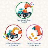 Battat Classic Construction Take-Apart Crane Toy for Toddlers 3+ 34-Piece Kit view 3