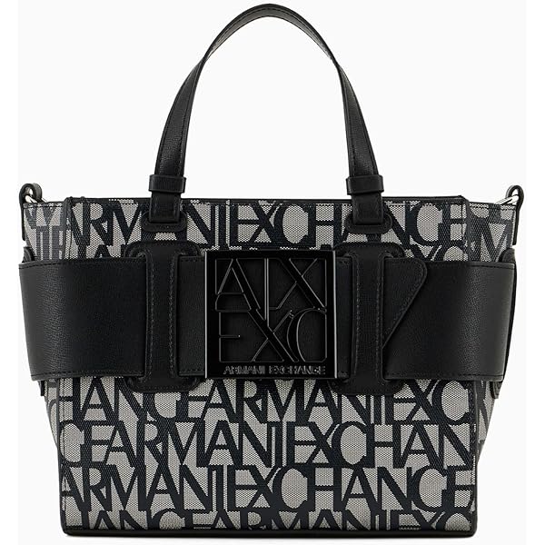 Armani Exchange Women's Logo Strap Tote Shoulder-Handbags