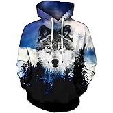 Unisex Cool 3D Fleece Liner Hoodies Upgrade Quality Pullover Novelty Print Sweatshirt With Front Pocket S-XXL