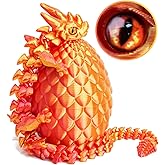 3D Printed Dragon Eggs with Dragon Inside, Easter Basket Essentials Stuffers, Mystery Crystal Dragon Easter Egg Fillers Toys, Articulated Fidget 3D Printed Animals, Surprise Gift