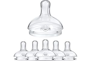 Smilo Anti-Colic Bottle Nipple, Fast Flow 9M+, Stage 3 Suitable from 9 Months, Smooth Flow Anti-Colic (Pack of 6)