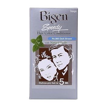 Bigen Speedy Hair Color Conditioner With Natural Herbs No. 883 Dark Brown 150 mL (Pack of 2)