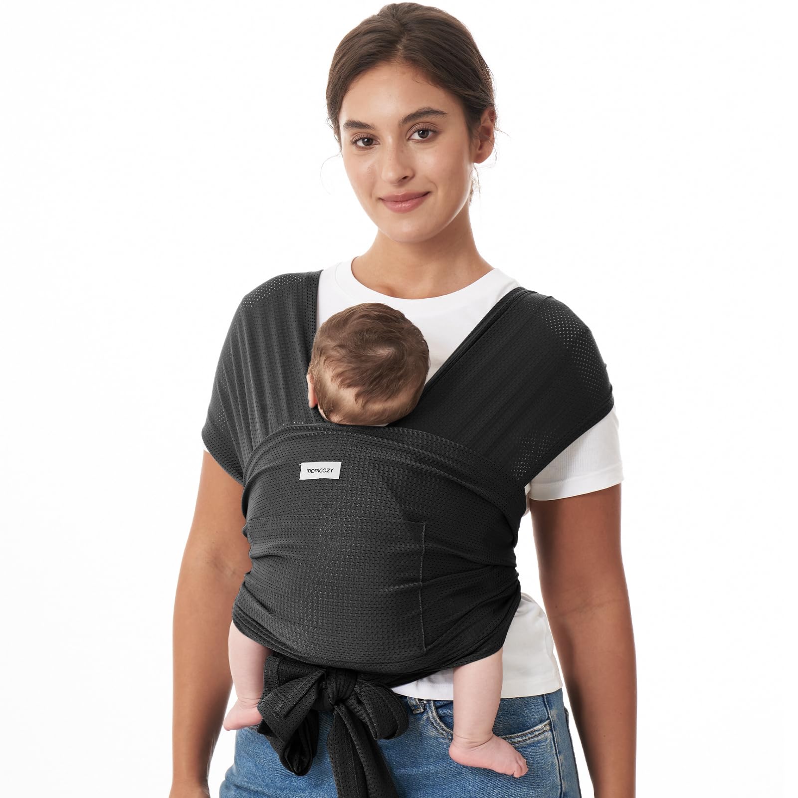 Photo 1 of *MINOR DAMAGE - USED*
Momcozy Baby Carrier AirMesh - The Perfect Summer Water Sling for Newborns to Toddler 8-35 lbs - Cooling, Breathable and Lightweight Baby Wrap, Nice for Summer, Pool, Beach, Swimming, Black