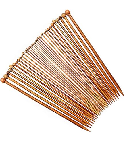 Paire D'aiguilles à Tricoter En Bambou, 35 Cm De Long, Pointe Unique, Lot D' Aiguilles à Tricoter De 4 Mm à 25 Mm (7,5 Mm