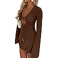 ANRABESS Beach Cover Ups for Women Crochet Swimsuit Bathing Suit Swimwear Bikini Mesh Knit Dress 2025 Summer Vacation Outfits