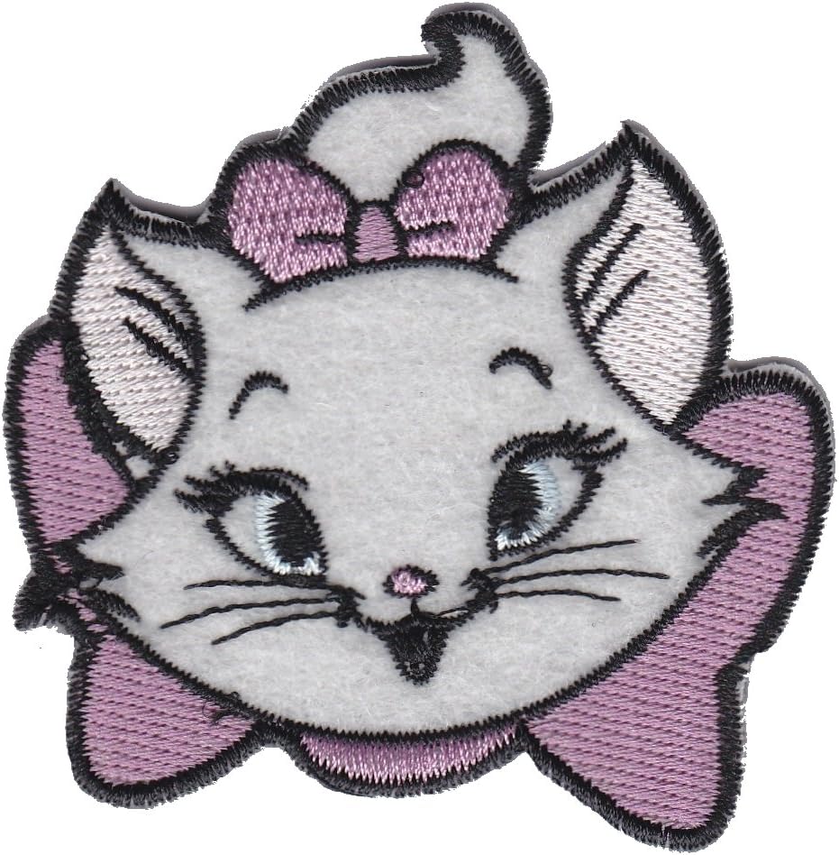 Aristocats Marie (Head) Iron on Sew on Embroidered Badge Applique Motif Patch from PatchWOW