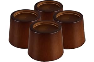 Lot de 4 rehausseurs de lit en bois massif robuste de 7,6 cm avec coussinet antidérapant, crée un espace de rangement et un n