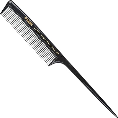 KENT Rat Tail Comb SPC82 210mm Fine Tooth Anti Static Heat Resistant Hair