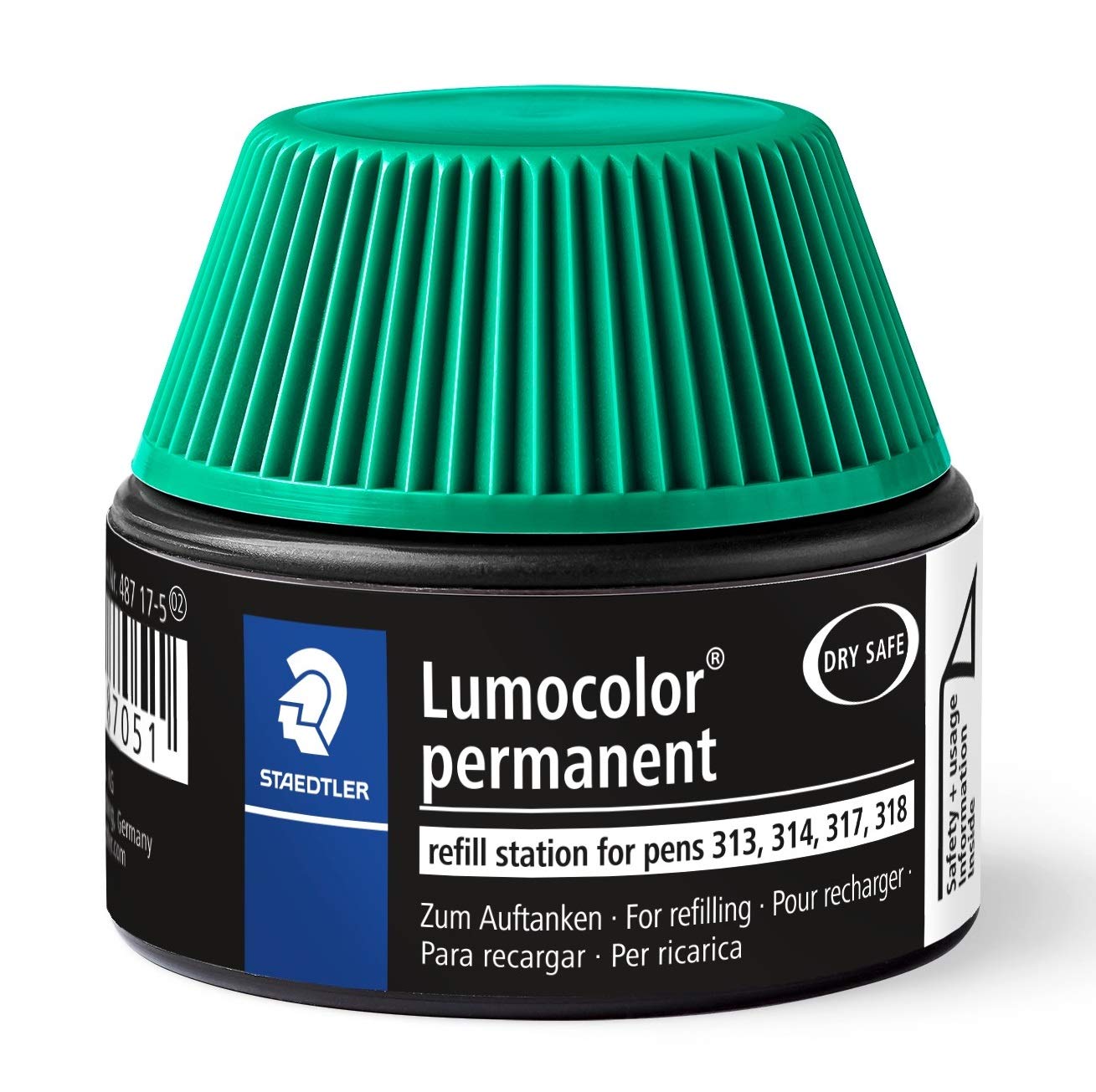 Staedtler Lumocolor Permanent Refill Station 487 17-5 for Permanent Universal Pens - Green