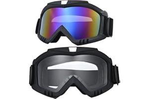PLOOTA Dirt Bike Goggles - Windproof Motorcycle,ATV,Riding,dirtbike,Ski Goggles for Men Women Youth Kids