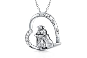 SIMONLY Mothers Day Gifts 925 Sterling Silver Dog Necklace Dog Pendant Necklace for Girls Dog Memorial Jewelry Gifts for Women Dog Lovers