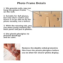 JCJMY 4x9 Picture Frame Rustic Brown for Wall
