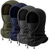 Patelai 4 Pcs Winter Balaclava Ski Mask Fleece Face Ski Mask Warm Full Face Cover Adjustable Thermal Cover for Men Women
