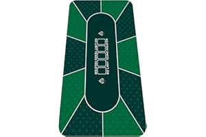 nuveti 70 x 35 Inch Texas Hold'em Poker Mat Portable Rubber Poker Table Top Water Waterproof, Noise Reduction Poker Table Top for Any Tabletop Game