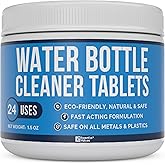 Water Bottle Cleaning Tablets & Reservoir Bladder Cleaner Tabs (24 Tablets) | Remove Stains & Odors. Compatible with Hydratio