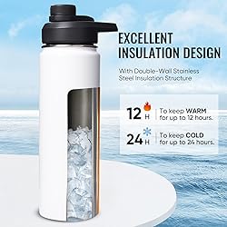 Fijinhom 24 oz Insulated Water Bottle with