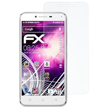 atFolix Glasfolie kompatibel mit Lenovo Vibe K5 Plus Panzerfolie, 9H Hybrid-Glass FX Schutzpanzer Folie