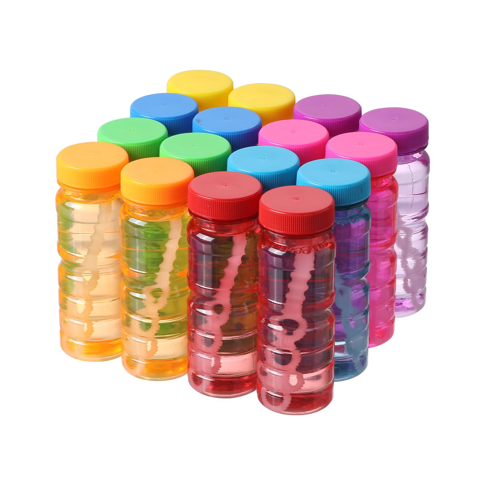 Photo 1 of novelinks 16 Pack Big Bubble Bottle Bulk for Kids - 4oz Blow Bubbles Solution Novelty Summer Toy - Activity Party Favor Assorted Colors Set (16 Pack 4OZ Bottle)
