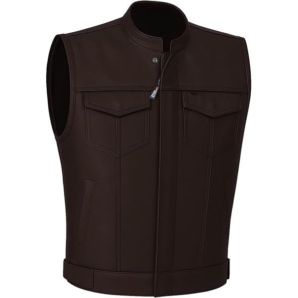 Amazon.com: Club Vest SOA Mens Genuine Leather Motorcycle