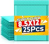 Switory 25pcs Teal Bubble Mailers 21.6x28cm Self Seal Padded Envelopes A4