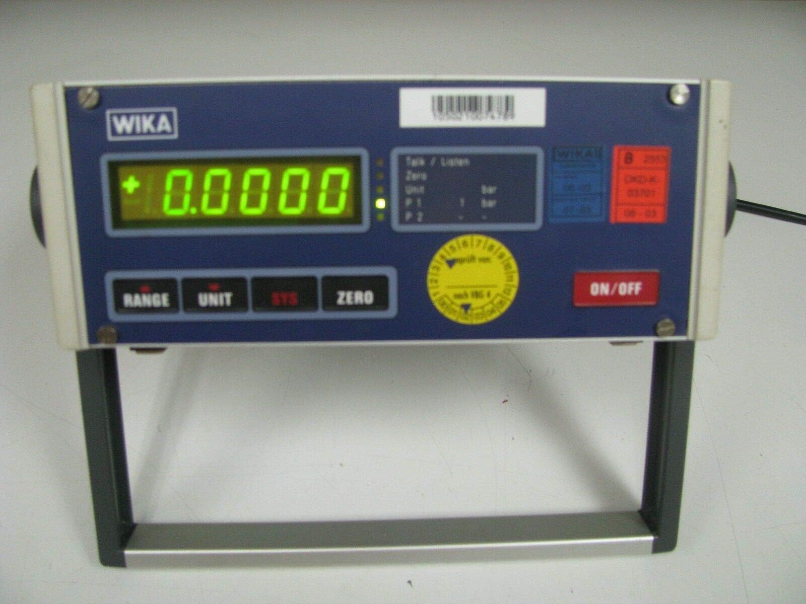 Wika Single Port Pressure Indicator Dual Port 2 Bar 20 Bar FH48