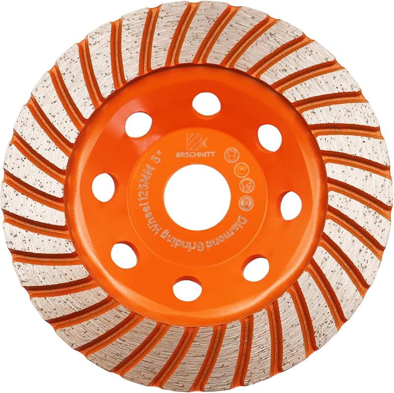 BRSCHNITT 125mm Diamond Turbo Grinding Cup Wheel for Concrete Stone Marble