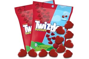 NLS CANDY CO. 2025 Easter Cherry Bunnies Candy, Bite Sized Snack, Basket Stuffer, 7.1oz Bag, Pack of 2