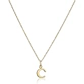 Amazon Collection 14k Gold-Filled Letter Charm Pendant Necklace