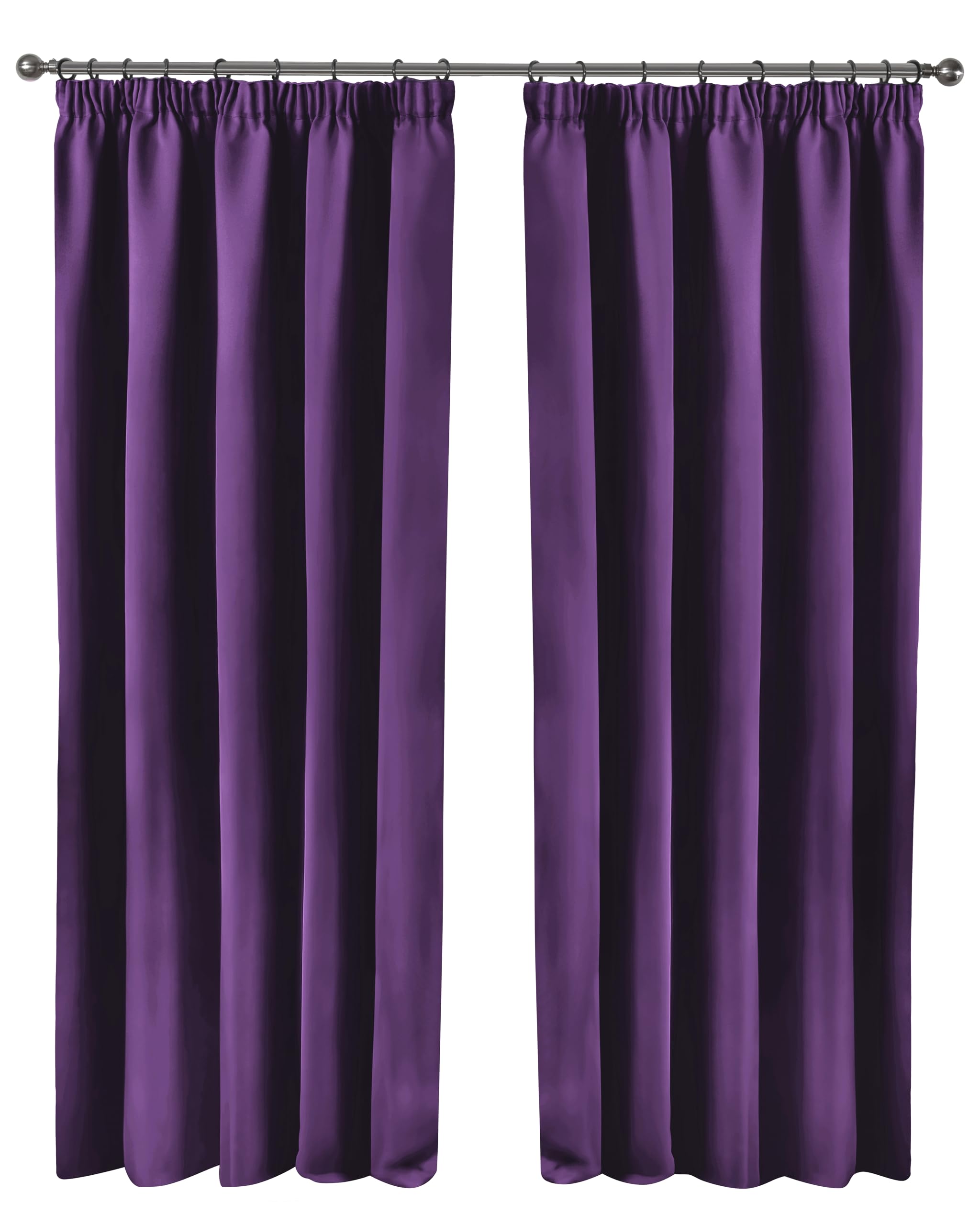 Emma Barclay – Blackout Curtains for Bedroom Living Room Thermal Insulated Woven Pencil Pleat Blackout Curtains Cali Collection (46” x 54” Inch)(Amethyst) — image 1