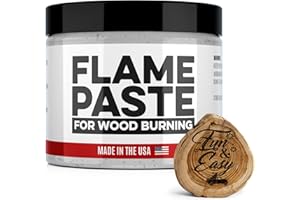 SAMORILLO Flame Paste for Wood Burning - Clear - DIY Arts and Crafts Wood Burning Gel for Home or Office - Extra Strength Burn Paste Made in USA - 4 OZ Jar - No Wood Included