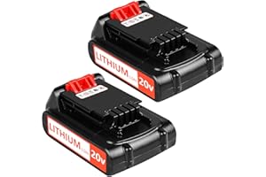 ANTOOLOCKER 20v Battery for Black+ Decker: 3.0 ah Replacement 20 Volt Max Batteries Compatible with LBXR20 LBXR2020 LBX20 LBXR2520 LB2XR20 - Extended Runtime for Cordless Power Tools Drill 2 Pack
