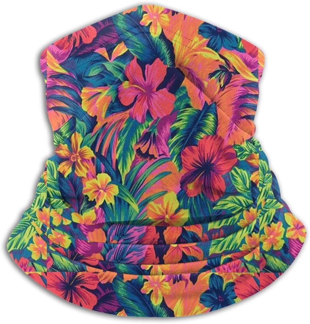 Face Mask Custom Style Flowers Colorful 3D Seamless Half Face Bandanas Balaclava