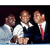 Ikonic Fotohaus Muhammad Ali Joe Frazier George Foreman Boxing Legends Signed Photo Autograph Print Wall Art Home Decor