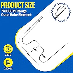 WP74003019 74003019 Range Oven Bake Element