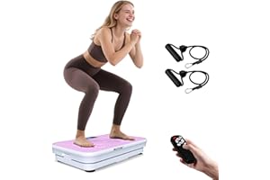 ROTAI Shake Plate Vibration Exercise Machine for Lymphatic Drainage Massager & Weight Loss, 400 lbs Capacity Whole Body Vibrating Plate Workout for Women and Men