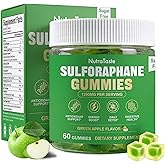 Liposomal Sulforaphane Supplement 450mg | Broccoli Sprout & Seed Extracts, Glucoraphanin, Myrosinase, Glutathione & Sunflower Lecithin | Antioxidant Detox & Cellular Health | Sugar-Free, 60 Gummies