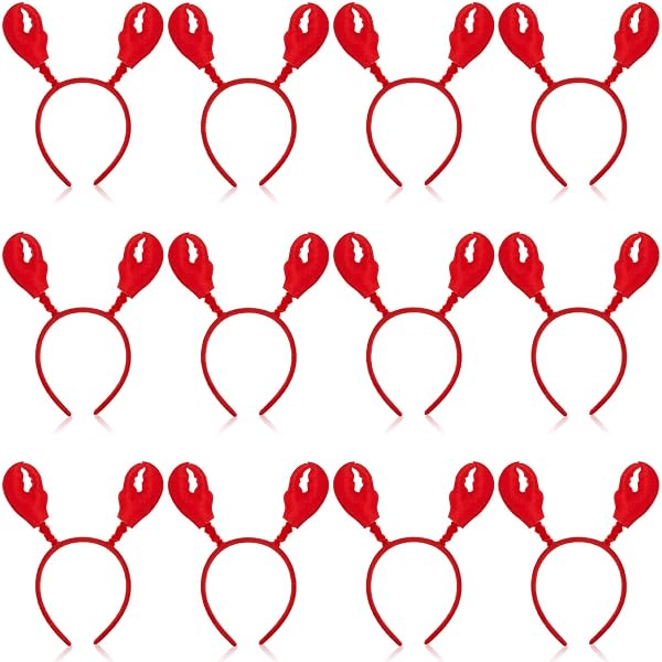 Amazon.com: Waydress Crab Headbands, Red Crayfish Lobster  display picture 1