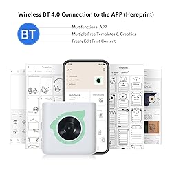 Bisofice Pocket Printer Wireless Bluetooth Thermal