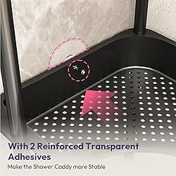 SWTYMIKI Corner Shower Caddy Standing - 3 Tier Rust