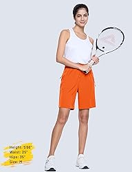 MAGCOMSEN Hiking Shorts Women Orange Quick Dry