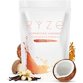 RYZE Mushroom Coffee Creamer with Probiotics &amp; 6 Mushrooms, 30 Servings | 6 Organic Mushrooms like Lion's Mane, Turkey Tail &amp; Reishi, Supports Energy Focus &amp; Gut Health, Gluten Free Vegan, Dairy Free