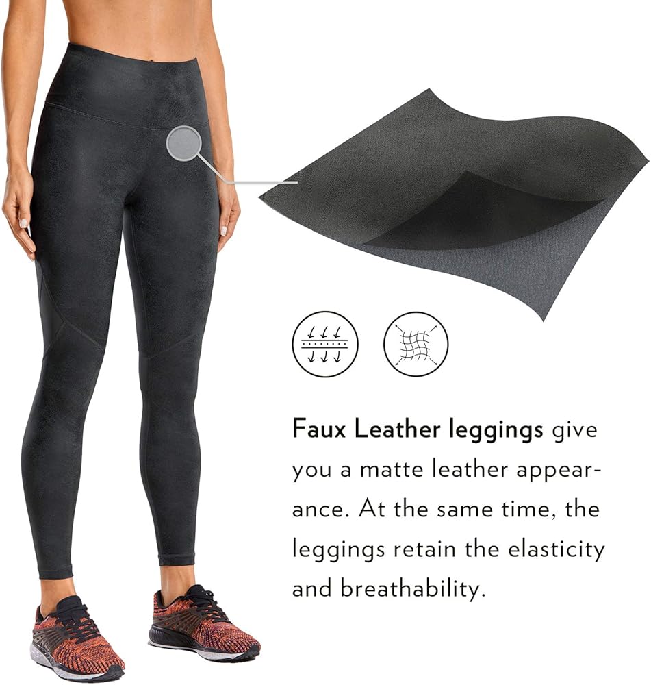 faux leather yoga pants