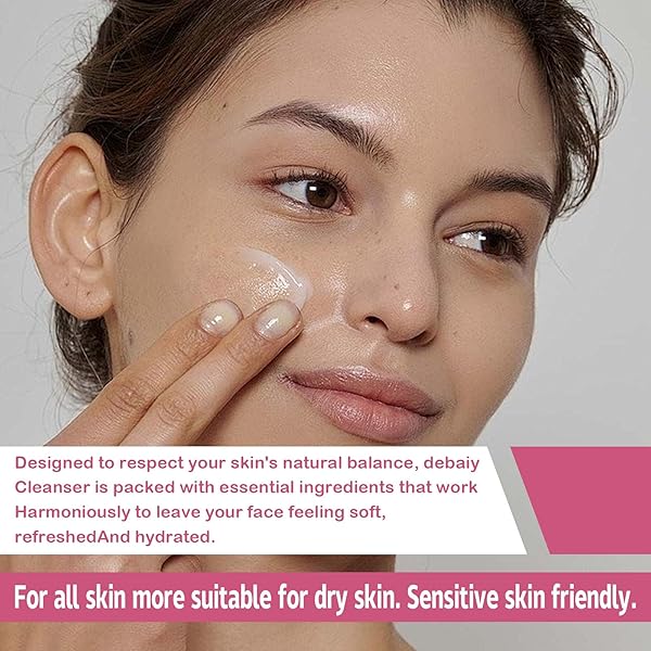 ROSE NON FOAMING HYDRATING FACIAL CLEANSER WITH CERAMIDE FACE WASH FOR FAMILY, MAKEUP REMOVER FOR WOMEN GENTLE HYDRATION & PURIFICATION (16 FL OZ)